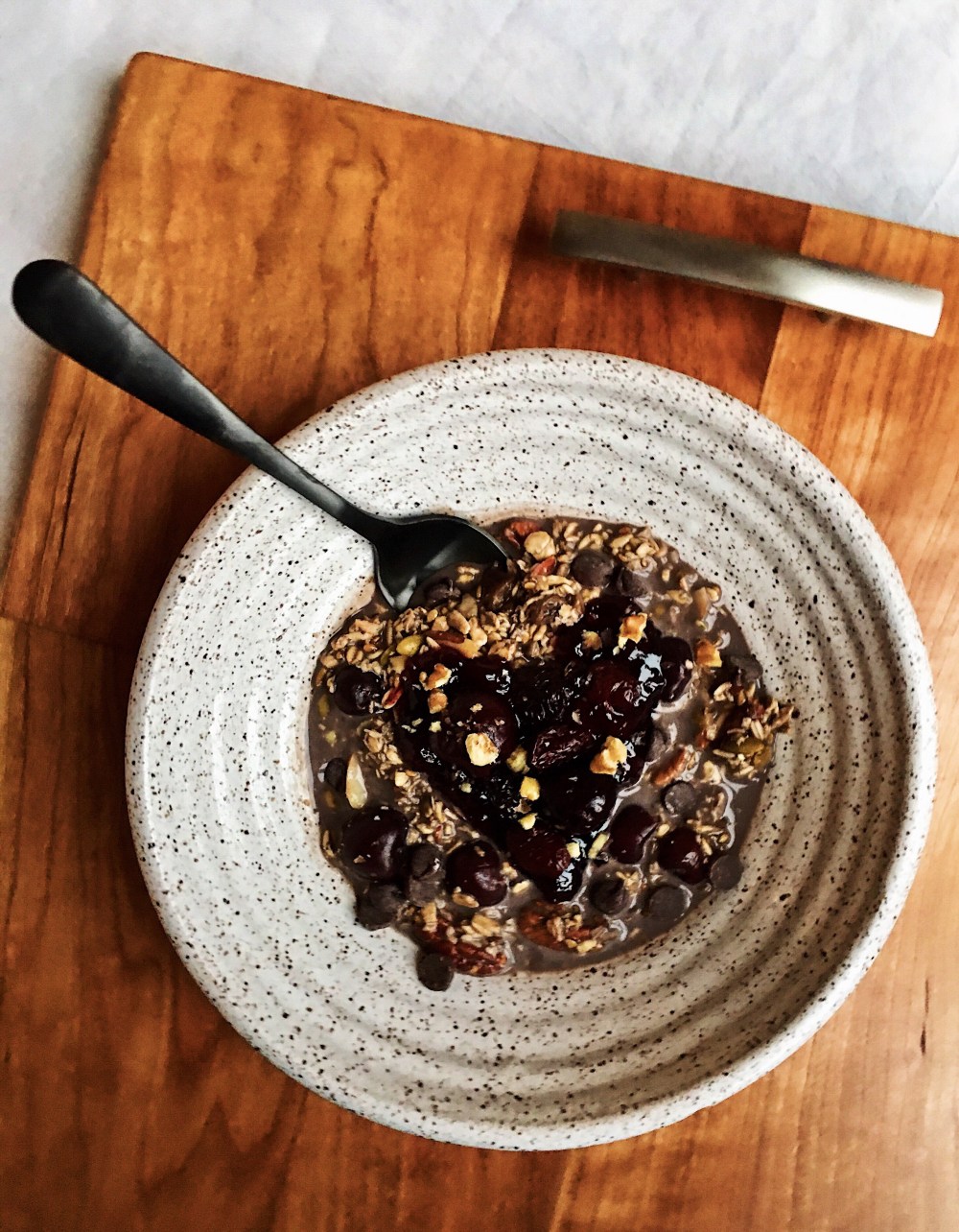 chocolatecherryovernight muesli