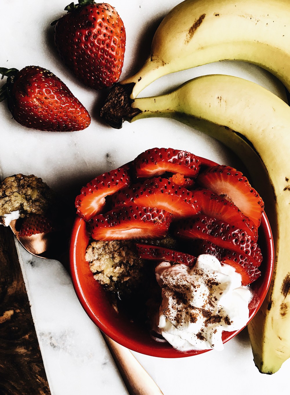 BreadlessBananaStrawberryBreadPudding