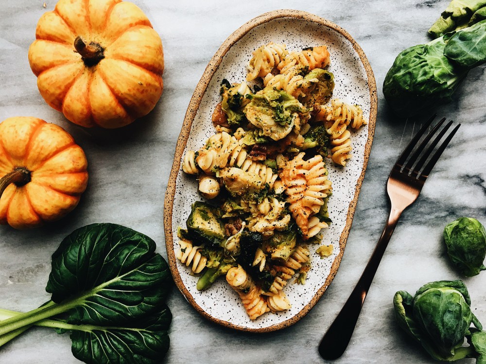 Pumpkin Pasta Tilted Overhead