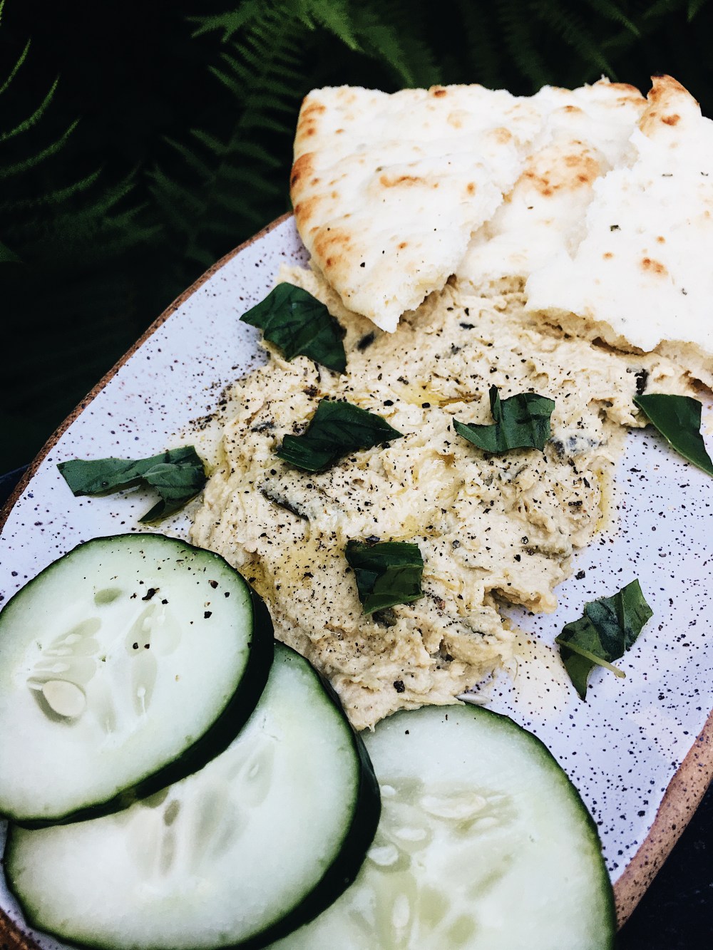 Garlic Scape Hummus Close Up