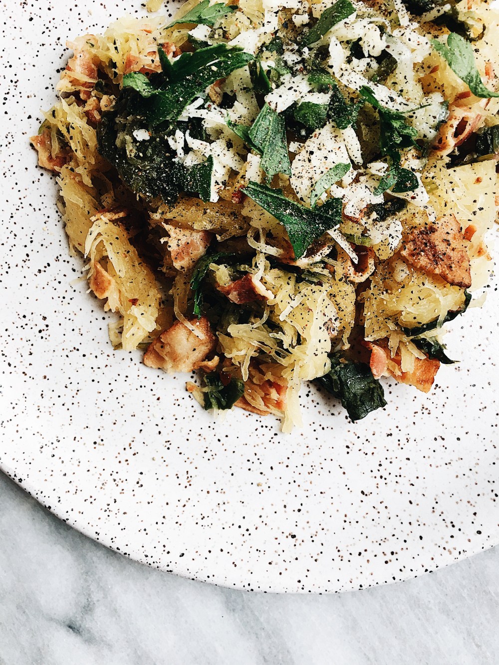spaghetti squash and kale